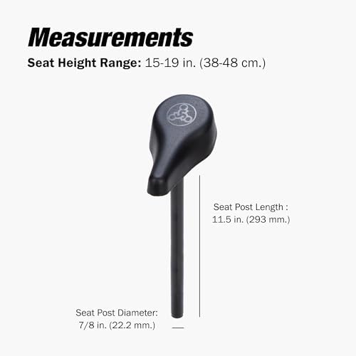 Strider Performance Seat with XL Post, Fits 12 and 14x Bikes, Inseam 15-19” | Ergonomic Performance Seat with XL Post for Extra Reach
