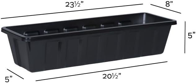 Root & Vessel Poly-Pro Plastic Flower Box Planter, White, 30-Inch