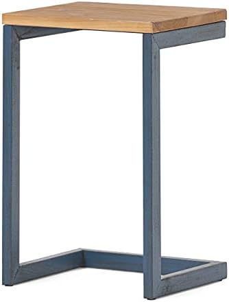 Christopher Knight Home Caspian Outdoor Firwood C Shaped Table, Antique Finish, Small, 10.25 in x 12.75 in x 19.5 in