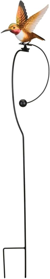 Regal Art & Gift Rocker Hummingbird Garden Stake, Kinetic Metal Yard Art