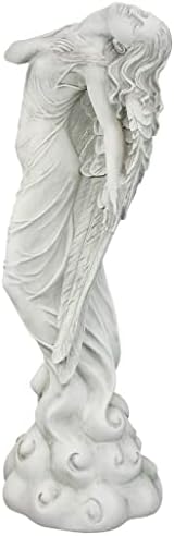 Design Toscano Remembrance and Redemption Angel Religious Indoor/Outdoor Garden Statue, From Base to Top of the Wings Nearly 3 feet tall! Tall, Cast Stone Resin, Antique Stone Finish