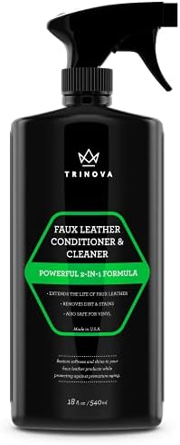 TriNova Faux Leather Cleaner & Conditioner, 18 fl oz | Cleans and conditions faux leather, vinyl, seats, furniture and bags.