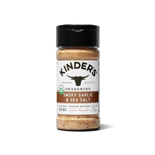 Kinder's Organic Buttery Garlic Salt, Premium Quality Seasoning, MSG Free and USDA Certified Organic, 2.75 oz