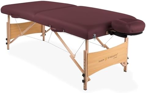 INNER STRENGTH Portable Massage Table Package ELEMENT – Incl. Deluxe Adjustable Face Cradle, Face Pillow & Carrying Case