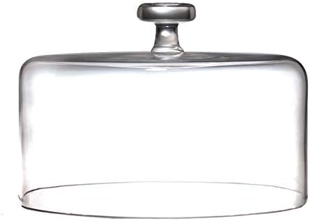 Barski - Handmade Glass Cake Dome - 10.5" Diameter - Clear - Made in Europe