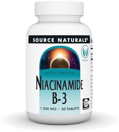 Source Naturals Niacinamide B-3, Vegan Vitamin B-3, 1500 mg - 50 Tablets