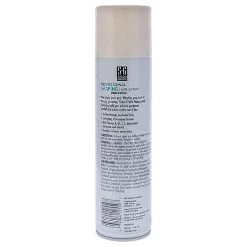 Salon Grafix Shaping Hair Spray - Brushable and Freshly Scented Hairspray for Women and Men - Professional Quality Result - Extra Super Hold - 2 pc