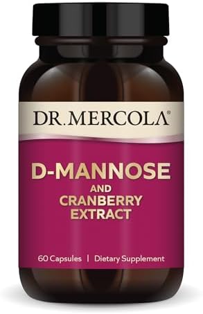 Dr. Mercola D-Mannose and Cranberry Extract, 1, 000 mg D-Mannose & 400 mg Cranberry per Serving, Urinary Tract Health Supplement, Non-GMO, Gluten-Free