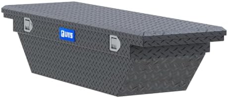 UWS EC10313 63-Inch Matte Black Heavy-Wall Aluminum Angled Truck Tool Box with Low Profile, RigidCore Lid