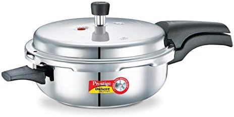 PRESTIGE Deluxe Alpha Induction Base Pressure Pan, Senior, Stainless Steel