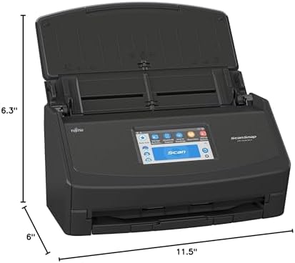 Fujitsu ScanSnap iX1500 Color Duplex Document Scanner with Touch Screen for Mac and PC (Black Model, 2020 Release) (Renewed)