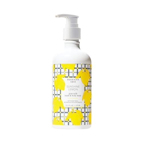 Beekman 1802 Goat Milk Hand Soap, Fragrance Free, 12.5 fl oz | Moisturizing Body Wash & Liquid Hand Soap for Sensitive Skin, Hand & Body Wash, Natural Soap with Goat Milk & Aloe
