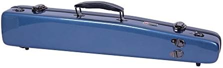 Crossrock Alto Saxophone Case-Fiberglass Hardshell with Backpack Straps in Blue