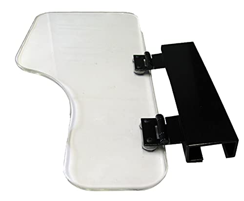 The Aftermarket Group - TAGAC010036 Wheelchair Half Lap Tray, Clear Acrylic, Flip-Up Hardware, Right, TAG010036