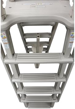 Confer Plastics 7100X Evolution 48" to 54" Adjustable A Frame Above Ground Swimming Pool Entry Ladder with Flip Up and Locking Section for Safety