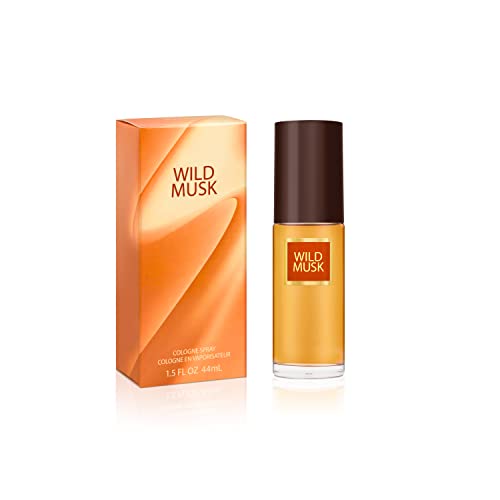 Coty Classics Wild Musk Eau de Cologne Spray | Vegan Formula Perfume | Warm Spicy Floral Scent with Amber, Jasmine, and Rose | 1.5 fl oz (Pack of 1)