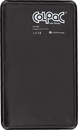 Chattanooga ColPac - Reusable Gel Ice Pack - Black Polyurethane - Standard - 10 in x 13.5 in - Cold Therapy - Knee, Arm, Elbow, Shoulder, Back - Aches, Swelling, Bruises, Sprains, Inflammation