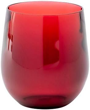 Caspari Acrylic 12oz Tumbler Glass in Cobalt - Set of 4