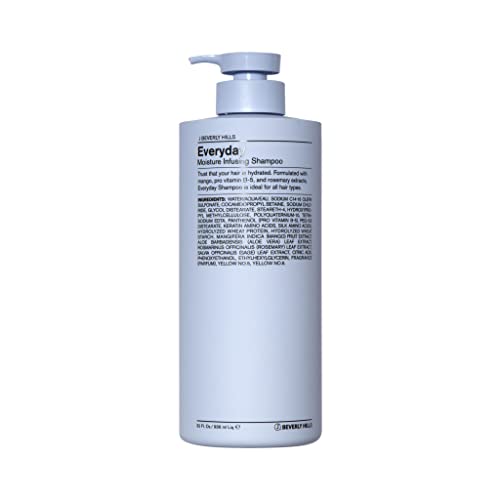 J Beverly Hills Blue Everyday Moisturizing Shampoo with Eucalyptus Oil for Hair Growth, (3 Oz, 12 Oz)