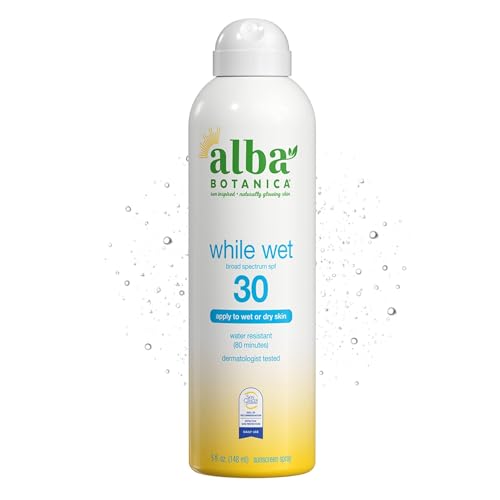 Alba Botanica Sport Sunscreen Spray for Face and Body, SPF 50, 5 fl oz Bottle