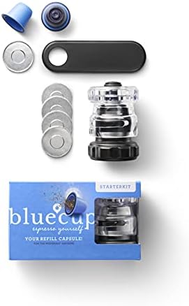 Reusable Nespresso Pods - Patented Sealing System, No Glue - Made in Holland - 25% More Coffee - 2 Capsules, 100 Foil Lids, Sealer & Spoon - BPA-Free