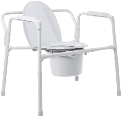 McKesson Heavy-Duty Folding Bariatric Commode Chair with, 13 3/4 in, 1 ct | Seat Width
