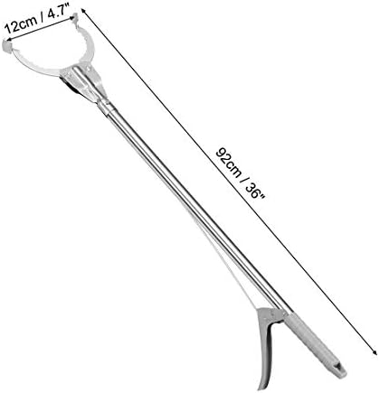 uxcell 36inch Grabber Gripper Tool Extender Claw Garbage Picker Stainless Steel Gray 2Pcs