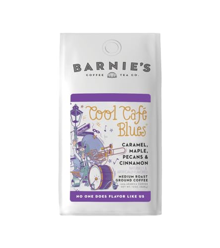 Barnie's Coffee English Salted Toffee Ground Coffee with Caramel, Molasses and Salted Creamy Butter Flavors, Medium Roasted Arabica Coffee Beans