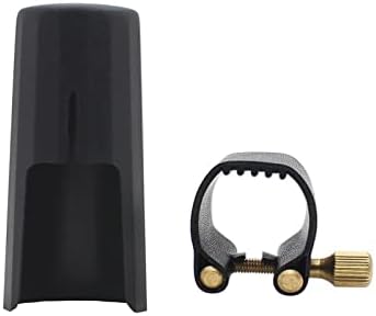 Alto Saxophone Ligature Kit, Metal Ligature and Plastic Cap | for Saxophone Mouthpiece Wind Musical Instruments Accessory for Beginner and Student