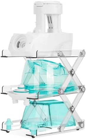 SDSNTE Countertop Caddy–3-Tier Collapsible Storage Organizer Compatible with Navage Nasal Irrigation System
