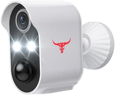 1080P Wireless Security Camera Outdoor, Battery Powered, AI Human Detection, Color Night Vision, 2-Way Audio, IP65 Waterproof, 2.4G Wi-Fi, Cloud Storage (2 Spotlights)