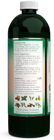 Silver Tongue Oral Care - All Natural Colloidal Silver Mouthwash, 16 oz.