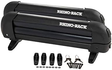 Rhino-Rack Carrier for Skis, Snowboards, Fishing Rods, Paddles, Skateboards, Water Skis, Wakeboard & More, Universal Mounting, Easy to Use, Locking, Lightweight & Heavy Duty, Suitable for All Vehicles