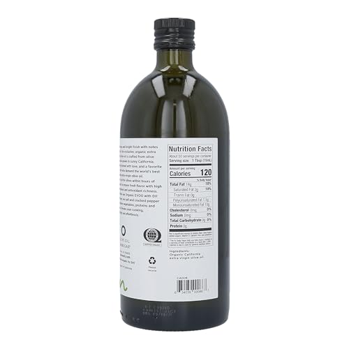 O Olive California Organic Extra Virgin Olive Oil Glass Bottle 8.5 Fl Oz