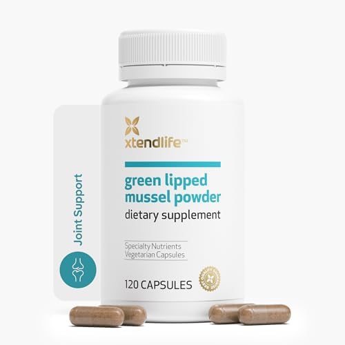 Xtendlife Green Lipped Mussel Supplement, 30 Day Supply | 2400mg Joint Support Formula with Omega‑3 Fatty Acids – New Zealand Sourced Mussel Powder for Mobility & Flexibility