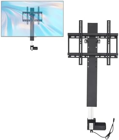Motorized TV Lift, 110V Automatic Lift TV Bracket Height Adjustable TVs Stand with Remote Control for 26"-57" Television Size