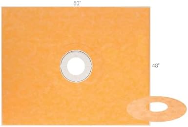 Schluter Kerdi Prefabricated Sloped Shower Tray - Waterproof, Ready to Tile - Lightweight Polystyrene, 48" Length, 60" Width