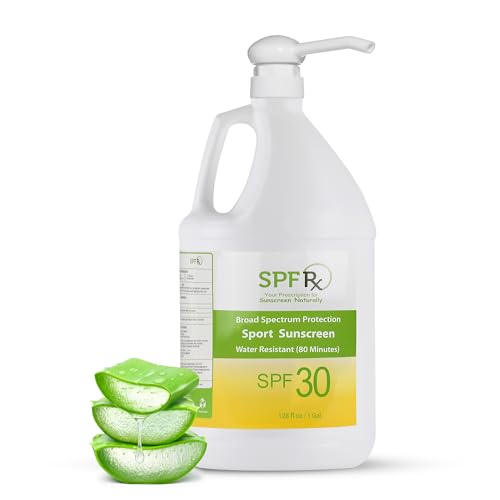 SPF 30 Sport Lotion- Water Resistant Sunscreen Broad Spectrum UVA & UVB Protection Non Greasy Residue Sunscreen Bulk, 1 Gallon