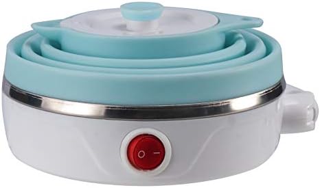 Travel Foldable Electric Kettle, Collapsible Electric Kettle Food Grade Silicone Small Pot Boiling water, Dual Voltage（600ml