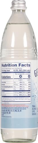 GEROLSTEINER NATURAL SPRK MINERAL WATER GLASS BOTTLE 1 CT 25.3 OZ - 0075502386671