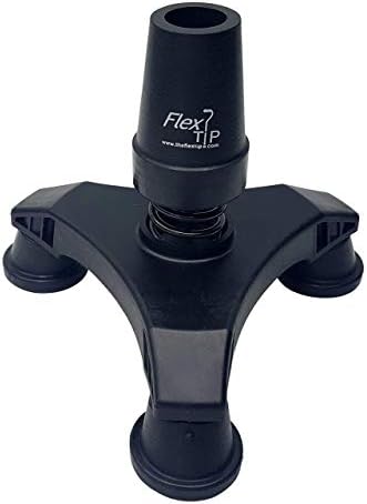 FlexTIP (TLC 5") Cool Walking Cane Tripod Foot – Free-Standing - Anti-Shock, Bending