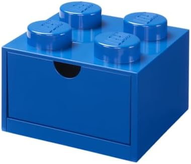 LEGO Stackable Desk Drawer RED with 8 Knobs - Plastic Storage Box for LEGO, Toys, Desk Drawers, Office Supplies, and Stackable Storage, Home Decoration