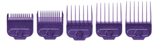 Andis 66345 Nano-Silver Magnetic Attachment 5 Combs with Long-Lasting Performance - Sizes 6", 8", 4", 3/8", 2"