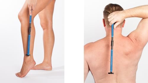 EVOLVE Back Hair Removal Razor - 16 Inch Extended Reach Foldable Handle Body Shaver with 4 Cartridges - Men Women Wet Dry Shaving Tool