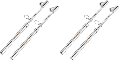 GODESON Dual Head Tire Pressure Gauge,Heavy Duty Tire Pressure Gauge Range 10-150PSI; 1-10Bar,Dual Head Truck Air Pressure Gauge (Pack of 2)