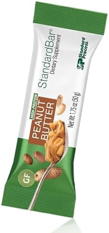 Standard Process StandardBar Peanut Butter - High Protein Bar for Energy & Healthy Snacking - Workout Bar - Vegetarian