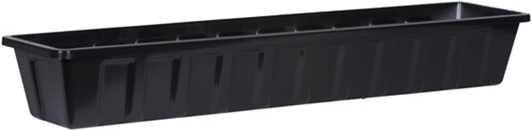 Root & Vessel Poly-Pro Plastic Flower Box Planter, White, 30-Inch