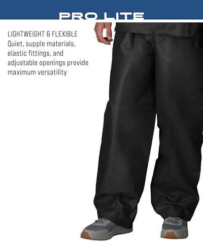 FROGG TOGGS Men's Pro Lite Rain Suit, Waterproof, Breathable, Dependable Wet Weather Protection, Carbon Black, XL/XXL