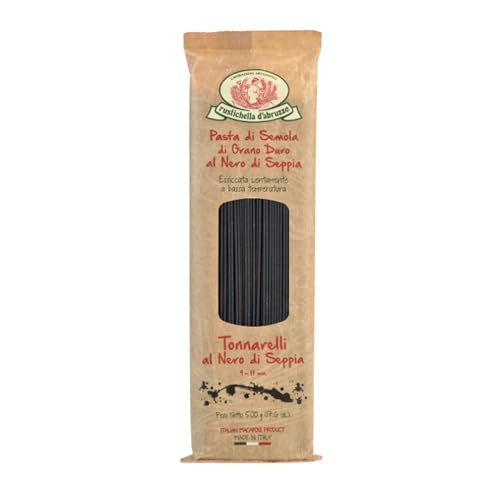 Rustichella D' Abruzzo Spaghetti Di Nero Black Squid Ink Pasta 17.6 Oz.