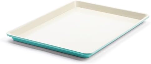 GreenLife 13" x 9" Quarter Sheet Baking Pans, 2 Piece Bakeware Set, PFAS-Free Ceramic Nonstick Rectangular Cookie Trays, Oven Safe to 450°F